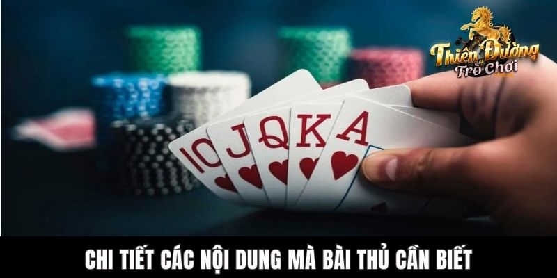 Thuật Ngữ Poker TDTC - Cách Tốt Nhất Để Làm Chủ Bàn Chơi Chi tiết các nội dung mà bài thủ cần biết